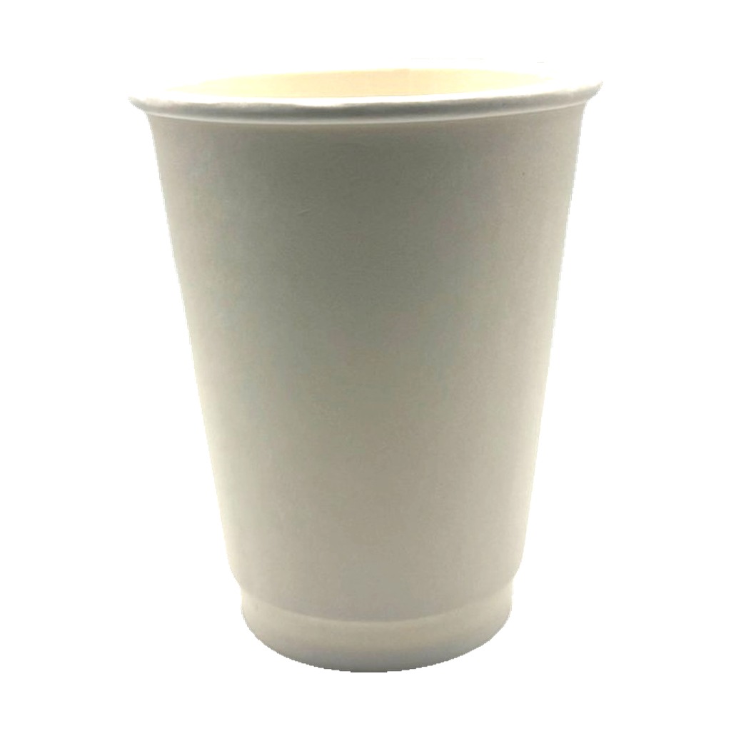 12oz Double Wall White Paper Cup (90mm)